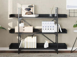 Bookcase 3-Tier Black 100x33x108.5 cm Engineered Wood 837687
