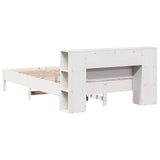 Bookcase Bed without Mattress White 120x200 cm Solid Wood Pine 3322835