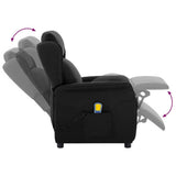 Massage Chair with Cushion Black 93.5 x 67.5 x 101.5 cm Fabric 348351