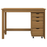 Desk and Rolling Cabinet Set MOSS 2 pcs Honey Brown 3438790