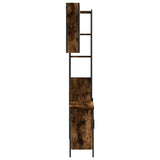 3 Piece Bathroom Cabinet Set Smoked Oak Engineered Wood 3214742