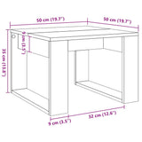 Side Table Artisan Oak 50x50x35 cm Engineered Wood 856689