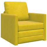 Sofa Bed Dark Yellow 74 x 77 x 81 cm Velvet 4106618