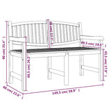 Garden Bench 149.5x60x90 cm Solid Teak Wood 364409