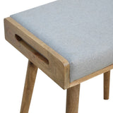 Grey Tweed Tray Style Footstool IN518