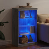 Sideboard with LED Lights Grey Sonoma 60.5x37x100 cm 836712