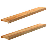 Window Sills 2 pcs Light Brown 120x15x2 cm Solid Wood Oak 4009130