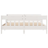 Bed Frame without Mattress White 180x200 cm Super King Solid Wood Pine 3306997