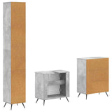 3 Piece Bathroom Cabinet Set BREDA Concrete Grey 3417480