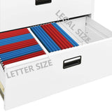 Filing Cabinet White Steel 90x46x72.5 cm Durable Filing Cabinet 336286