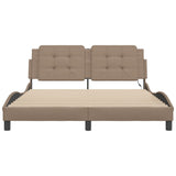 Bed Frame with LED without Mattress "Zadar" Cappuccino 160x200 cm 3214121