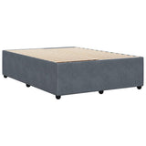 Bed Frame without Mattress Dark Grey 140x190 cm Velvet 3285007