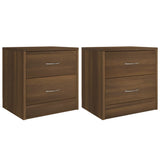 ZNTS Bedside Cabinets 2 pcs Brown Oak 40x30x40 cm Engineered Wood 815410