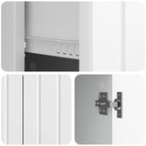 Sideboard High Gloss White 89 x 34.5 x 62 cm Engineered Wood 894429