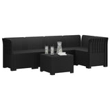5-Seater Garden Sofa Rattan Look PP Anthracite 3444066