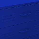 Chest of Drawers Navy Blue 80x35x101.5 cm Steel 336199