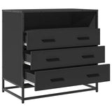 Drawer Cabinet Black 70x41x70 cm Engineered Wood 849084