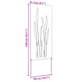 Garden Privacy Screen Black 50 x 140 cm Cold-rolled steel 876308