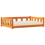 Dog Bed with Storage Wax Brown 100 x 70 x 28 cm Solid Pine Wood 869886