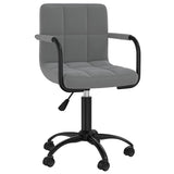 Swivel Office Chair Dark Grey Velvet 334711