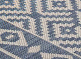 Outdoor Flatweave Rug 80x250 cm Blue Stripes 340835