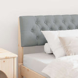 Upholstered Headboard Light Grey 100 cm Solid Pine Wood 879189