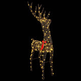 3D Reindeer 140 LEDs Warm white 70 x 41 x 128 cm Rattan 42019057