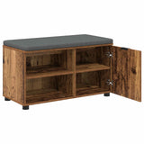 Hall Bench Old Wood 80 x 38 x 46 cm Engineered Wood and Fabric 891510