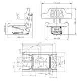 210157 Tractor Seat with Suspension Black