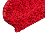 Stair Mats 10 pcs 56x17x3 cm Red Half Round 149797