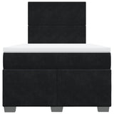 Box Spring Bed with Mattress Black 120x200 cm Velvet 3290878