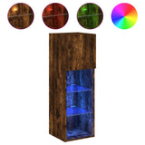 TV Cabinets with LED Lights 2 pcs Smoked Oak 30.5x30x90 cm 837010