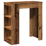 Bar Table with Racks Old Wood 95x47x103.5 cm Engineered Wood 854389