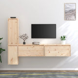 TV Cabinets 4 pcs Solid Wood Pine 3100279