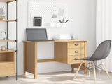 Desk with Drawers with Drawer HILL Honey Brown 100 x 45 x 74 cm 42025038