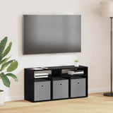 Lowboard with Drawer Black Oak 87 x 27.5 x 43 cm 8000581