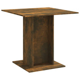 Dining Table Smoked Oak 80x80x75 cm Engineered Wood 825822