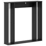 Fireplace Surround Black 100 x 20 x 100 cm Engineered Wood 8006616
