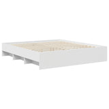 Bed Frame with Headboard White 180 x 200 cm Engineered Wood 3408823