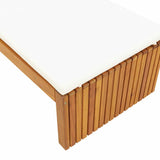 Sun Lounger Reclining Brown 200 x 55 x 94cm Solid Acacia wood 4108115