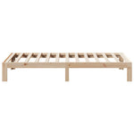 ZNTS Bed Frame without Mattress 80x200 cm Solid Wood Pine 859214