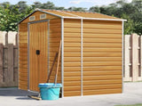 Garden Shed Light brown Galvanised steel Large Garden Shed 3188275