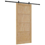 Sliding Door ORKDAL Brown 93 x 211 cm Solid Pine Wood 3333656