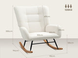 Teddy Fleece Rocking Chair - Cream White T3398P344475