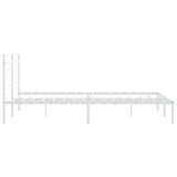 Metal Bed Frame without Mattress with Headboard White 180x200cm 352372