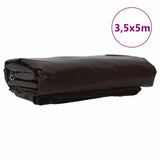 Tarpaulin 650g / m Brown 3.5 x 5 m Canvas with PVC Coating 42017719