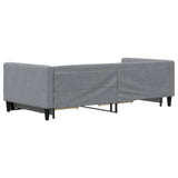 Daybed with Trundle&Drawers without Mattress Light Grey 90x190 cm Single 3196651