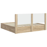 Bed Frame with Storage and Headboard Sonoma Oak 200 x 200 cm 3413919