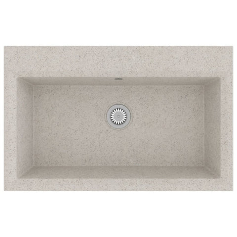 ZNTS Kitchen Sink Beige 790x500x193 mm Granite 147055