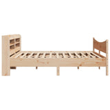 Bed Frame with Headboard 200x200 cm Solid Wood Pine 3307032